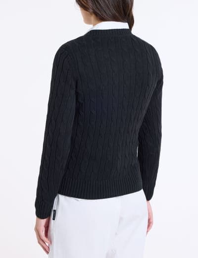 CABLE V-NECK SWEATER 21