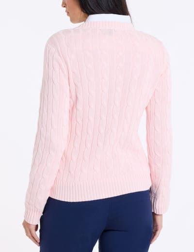 CABLE V-NECK SWEATER 25