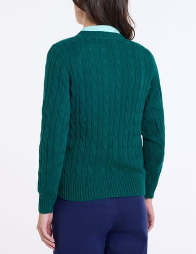 CABLE V-NECK SWEATER 29