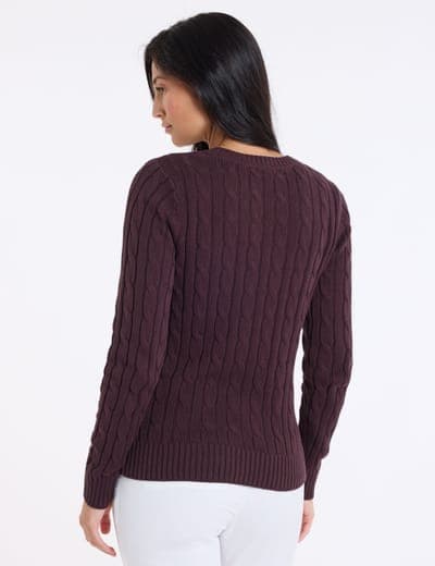 CABLE V-NECK SWEATER 33