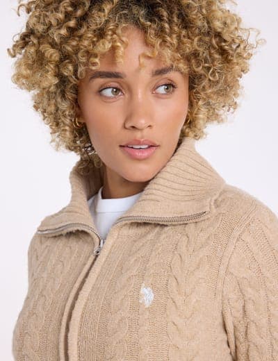 FULL ZIP NOVELTY CABLE CARDIGAN 4