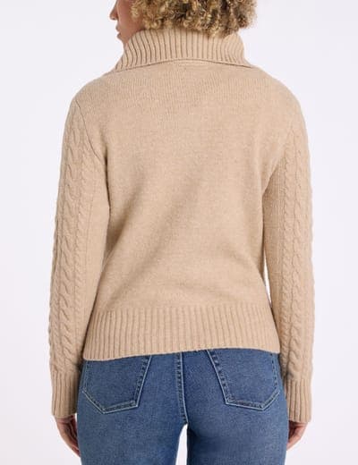 FULL ZIP NOVELTY CABLE CARDIGAN 5