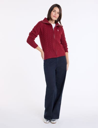 FULL ZIP NOVELTY CABLE CARDIGAN 8