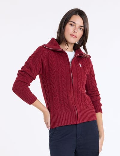 FULL ZIP NOVELTY CABLE CARDIGAN 7