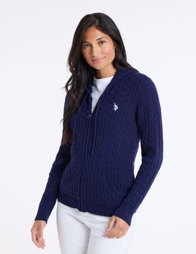 FULL ZIP CABLE SWEATER 1