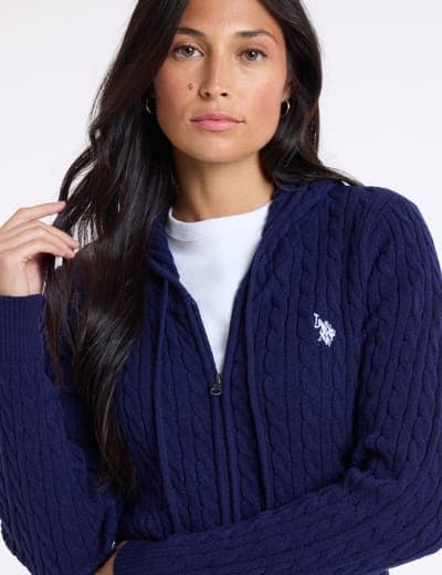 FULL ZIP CABLE SWEATER 2