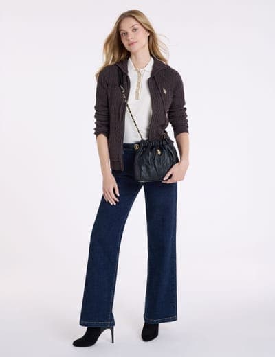 FULL ZIP CABLE SWEATER 12