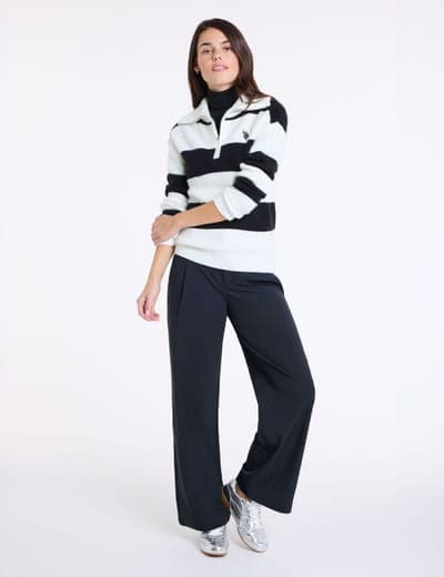 1/2 ZIP RUGBY STRIPE SWEATER 2