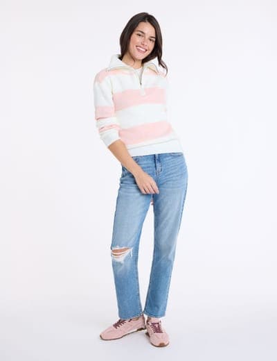 1/2 ZIP RUGBY STRIPE SWEATER 7