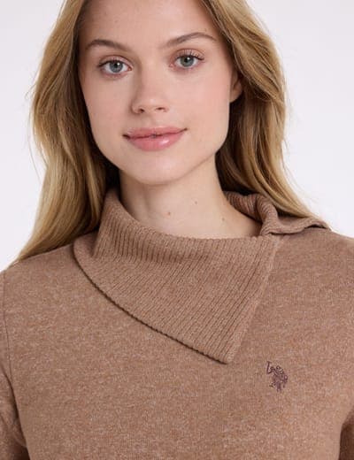 SHAWL COLLAR LONG SLEEVE HACCI TOP 2