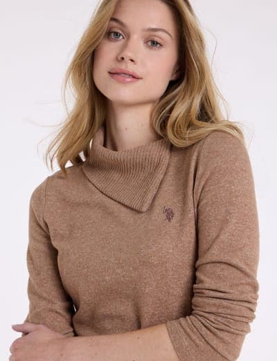 SHAWL COLLAR LONG SLEEVE HACCI TOP 4