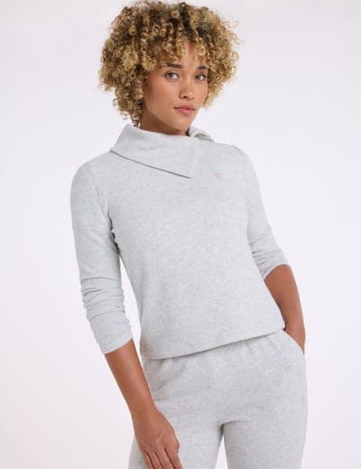 SHAWL COLLAR LONG SLEEVE HACCI TOP 6