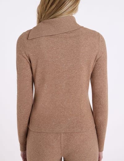 SHAWL COLLAR LONG SLEEVE HACCI TOP 5