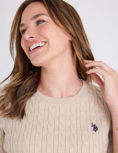 BABY CABLE STITCH CREW NECK SWEATER 2