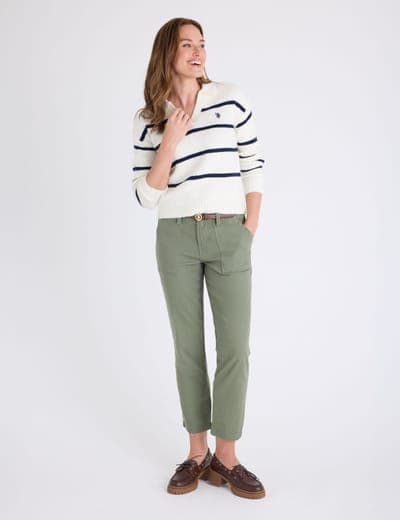 JOHNNY COLLAR THIN STRIPE SWEATER 9