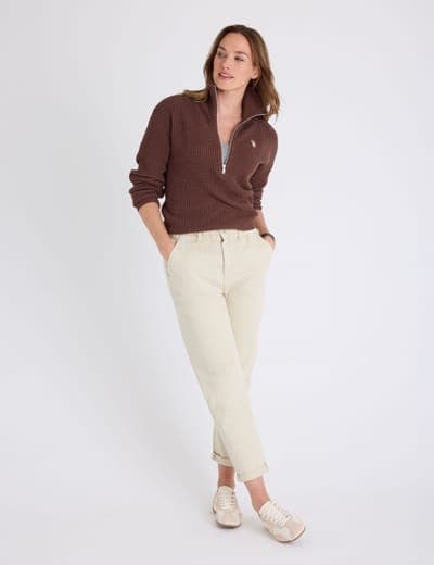 1/4 ZIP RIB SWEATER 3