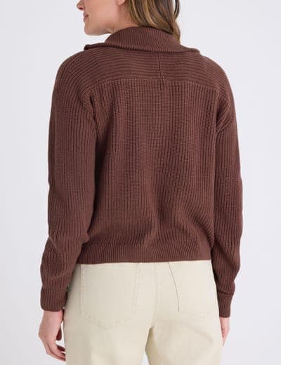 1/4 ZIP RIB SWEATER 4