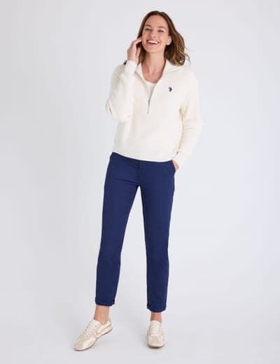 1/4 ZIP RIB SWEATER 6