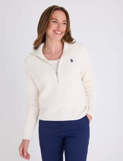 1/4 ZIP RIB SWEATER 8