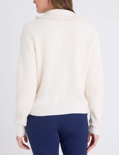 1/4 ZIP RIB SWEATER 9