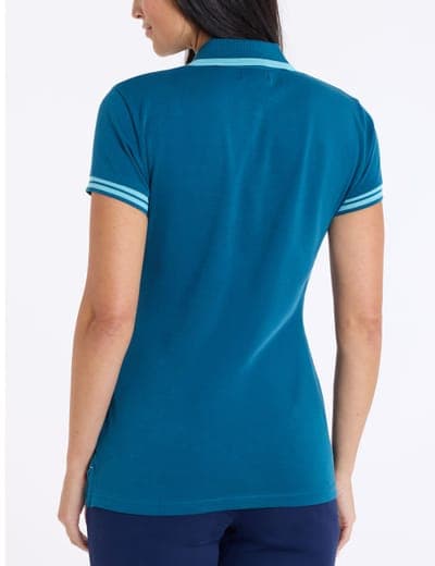 ENAMEL BUTTON TIPPED POLO SHIRT 8