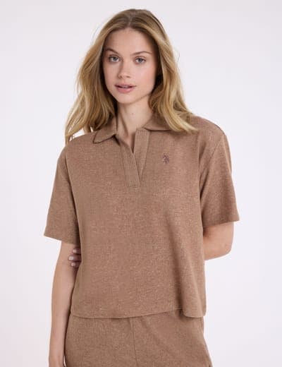 DROP SHOULDER RELAXED HACCI POLO SHIRT 1