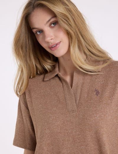 DROP SHOULDER RELAXED HACCI POLO SHIRT 3