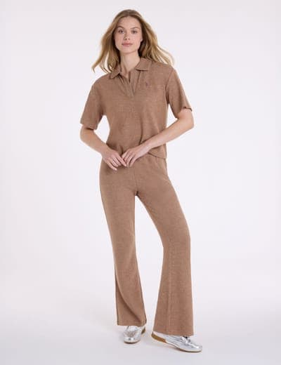 DROP SHOULDER RELAXED HACCI POLO SHIRT 2