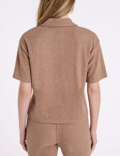 DROP SHOULDER RELAXED HACCI POLO SHIRT 6