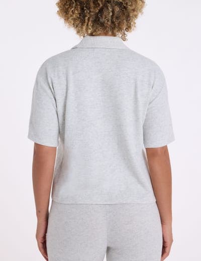 DROP SHOULDER RELAXED HACCI POLO SHIRT 12
