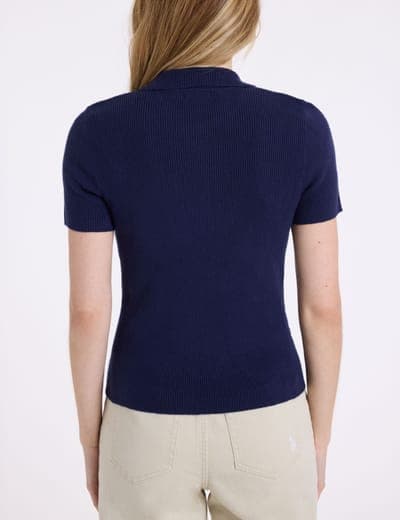 1/4 ZIP RIB SWEATER POLO SHIRT 4