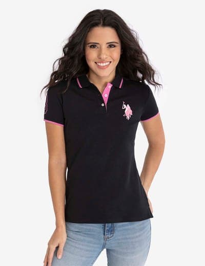 MULTI-TONAL LOGO SOLID POLO SHIRT 7