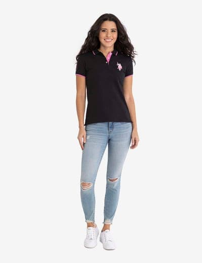 MULTI-TONAL LOGO SOLID POLO SHIRT 9