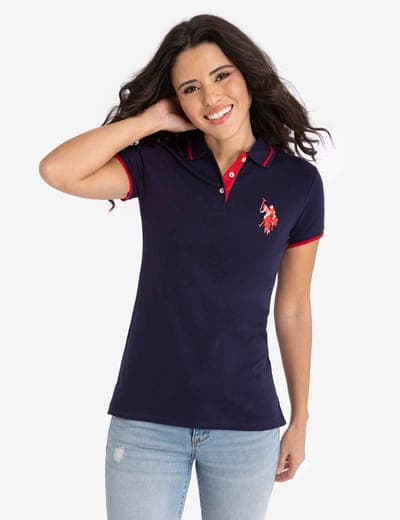 MULTI-TONAL LOGO SOLID POLO SHIRT 17