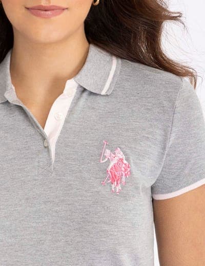 MULTI-TONAL LOGO SOLID POLO SHIRT 23