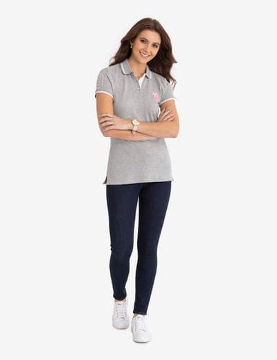MULTI-TONAL LOGO SOLID POLO SHIRT 24