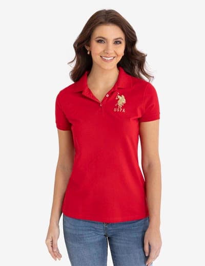 USPA METALLIC PRINT POLO SHIRT 2