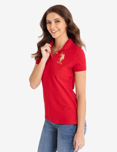 USPA METALLIC PRINT POLO SHIRT 5