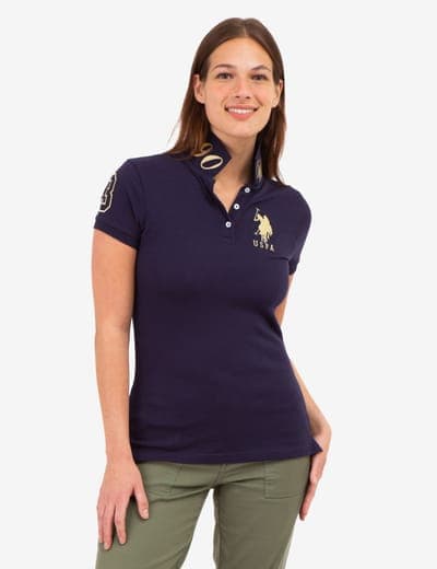 USPA METALLIC PRINT POLO SHIRT 10