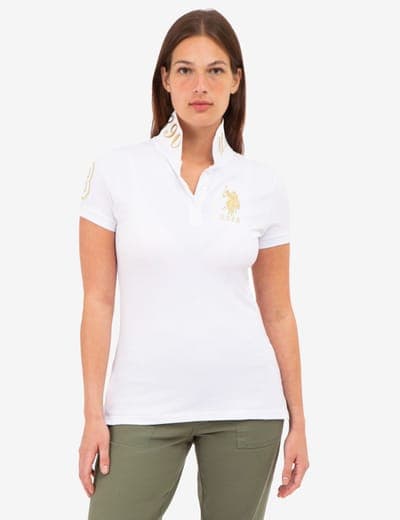 USPA METALLIC PRINT POLO SHIRT 12