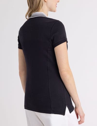 STRIPE COLLAR PIQUE POLO SHIRT 6
