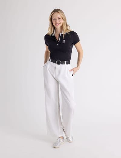 STRIPE COLLAR PIQUE POLO SHIRT 5