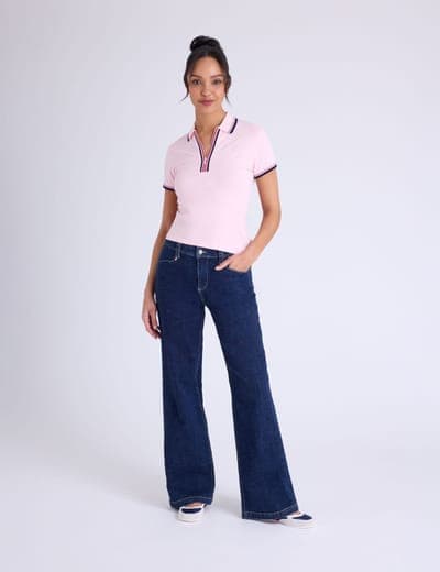 SIGNATURE STRIPE ZIP PLACKET POLO SHIRT 8
