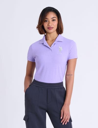 USPA METALLIC PRINT POLO SHIRT 11