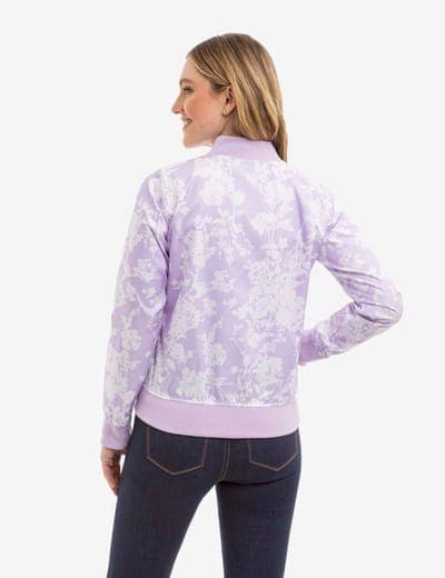 PRINTED ZIP FRONT BOMBER JACKET 4