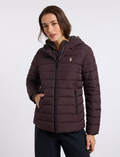 PACKABLE HOODED CHANNEL PUFFER JACKET 3