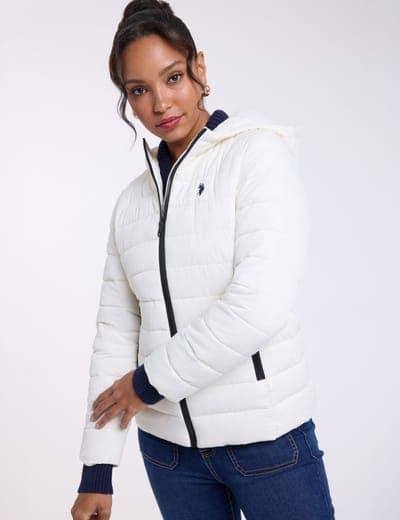PACKABLE HOODED CHANNEL PUFFER JACKET 4