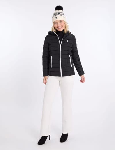 PACKABLE HOODED CHANNEL PUFFER JACKET 9