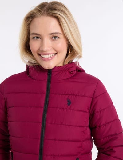 PACKABLE HOODED CHANNEL PUFFER JACKET 11