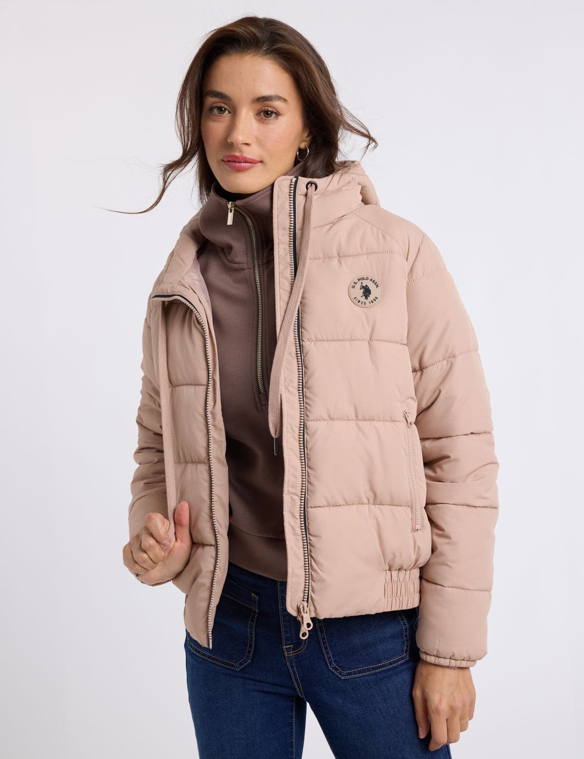 WIDE COLLAR PUFFER JACKET